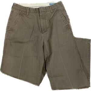 Haggar Life Khaki Pants LK 30x32 Brown Pockets Hook Zipper Fly Chino Flat Front